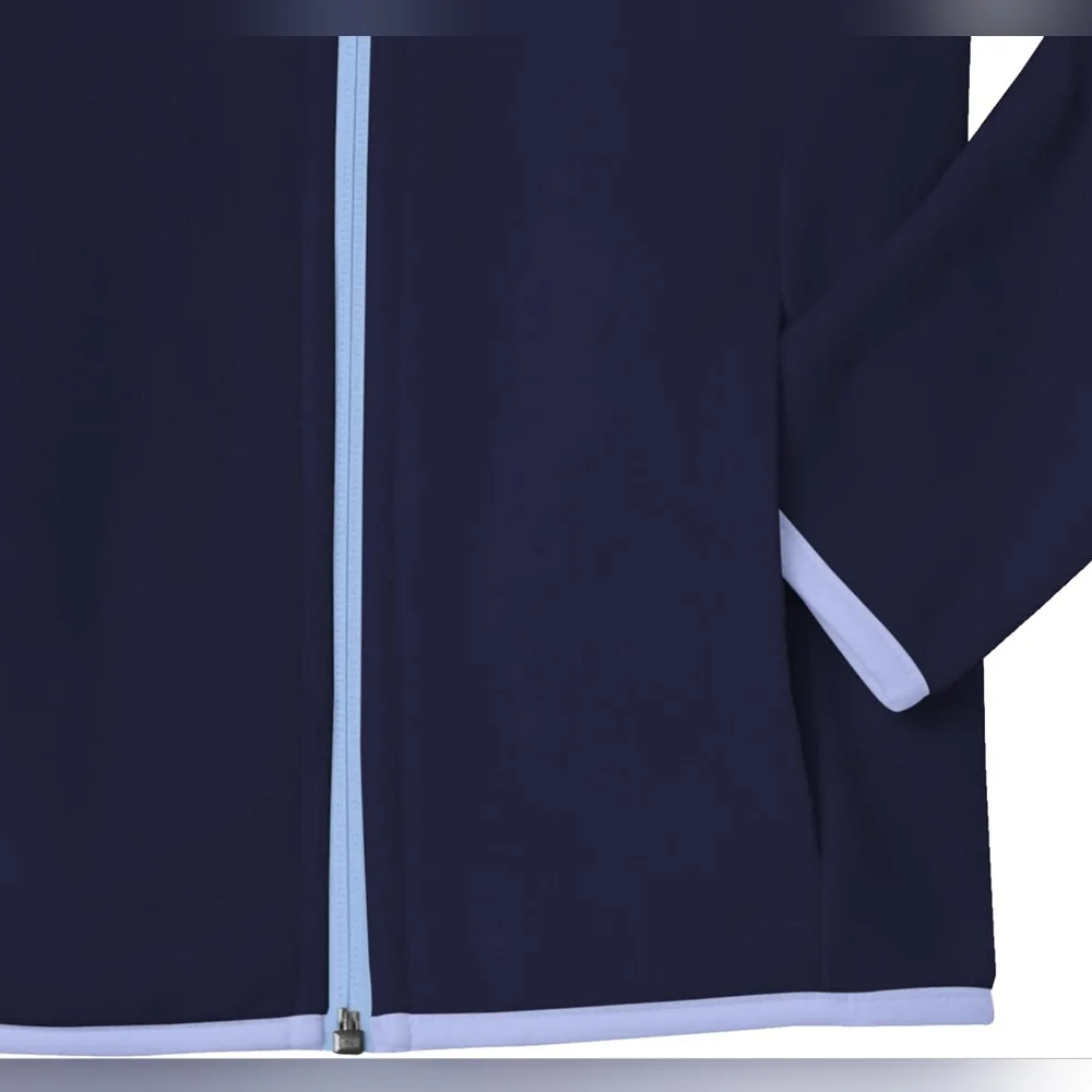 Amazon Essentials Large Navy Blue Girls' Polar Fleece Full-Zip Jacket